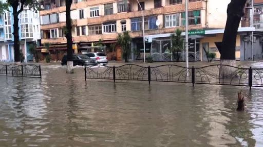 Heavy rains flood Batumi streets