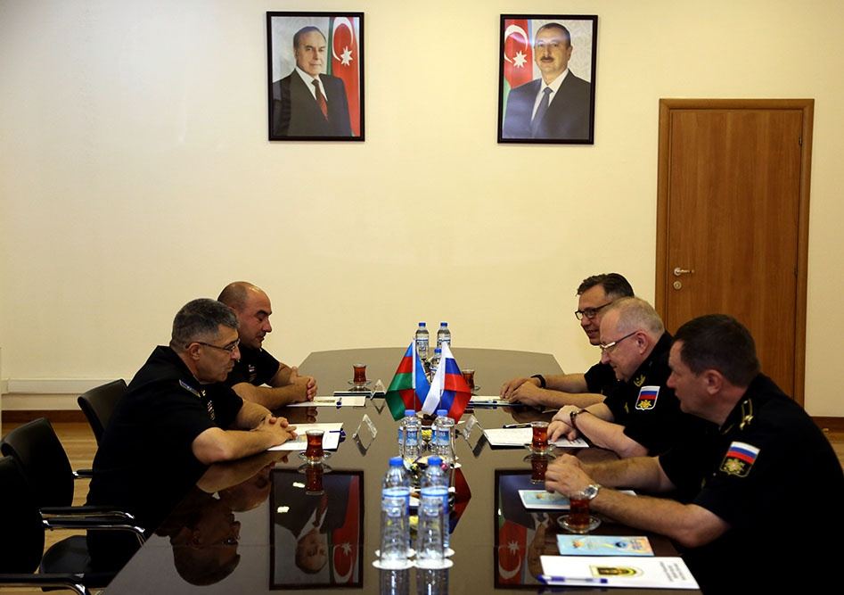 В штабе ВМС Азербайджана прошла встреча с российской делегацией (ФОТО)