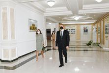 Президент Ильхам Алиев и Первая леди Мехрибан Алиева приняли участие в открытии Дома культуры имени Саттара Бахлулзаде в Сураханском районе Баку (ФОТО) (версия 3)