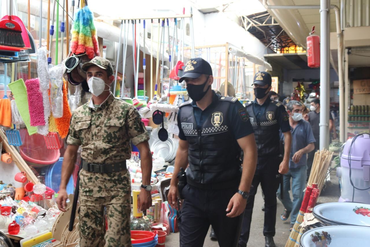 Polis Bakıda obyektlərə nəzarəti gücləndirib (FOTO)
