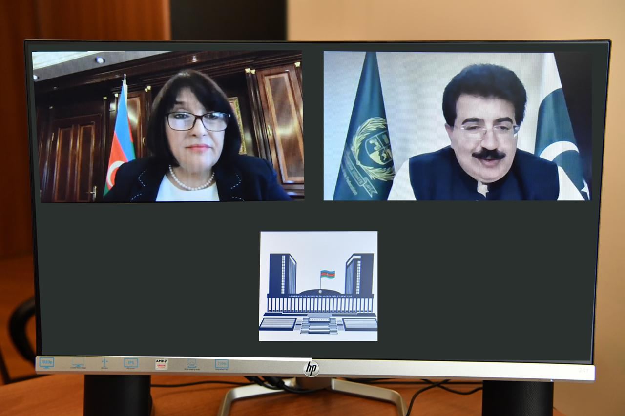 Azərbaycan-Pakistan parlament sədrlərinin videokonfrans formatında görüşü olub (FOTO) - Gallery Image
