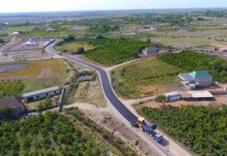 Reconstruction of highway connecting 3 villages under completion in Azerbaijan (PHOTO)