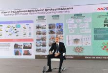 President Ilham Aliyev attends groundbreaking ceremony of Absheron field offshore operations (PHOTO)