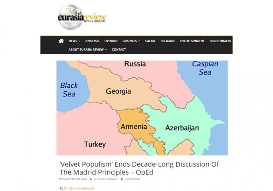 Eurasia Review publishes article on Armenia-Azerbaijan conflict