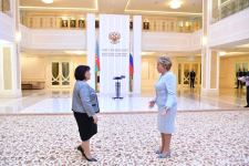 Speaker of Azerbaijani parliament meets chairperson of Federation Council of Russian Federal Assembly (PHOTO)
