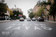 В Баку перед школами обновлены пешеходные "зебры" (ФОТО)