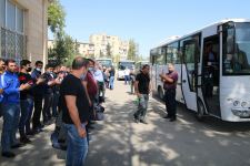 Госслужба Азербайджана по мобилизации: Началась отправка военнообязанных, призванных по мобилизации (ФОТО)