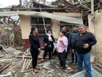 Azerbaijani Ombudsman visits shelled Ganja with fact-finding mission (PHOTO)