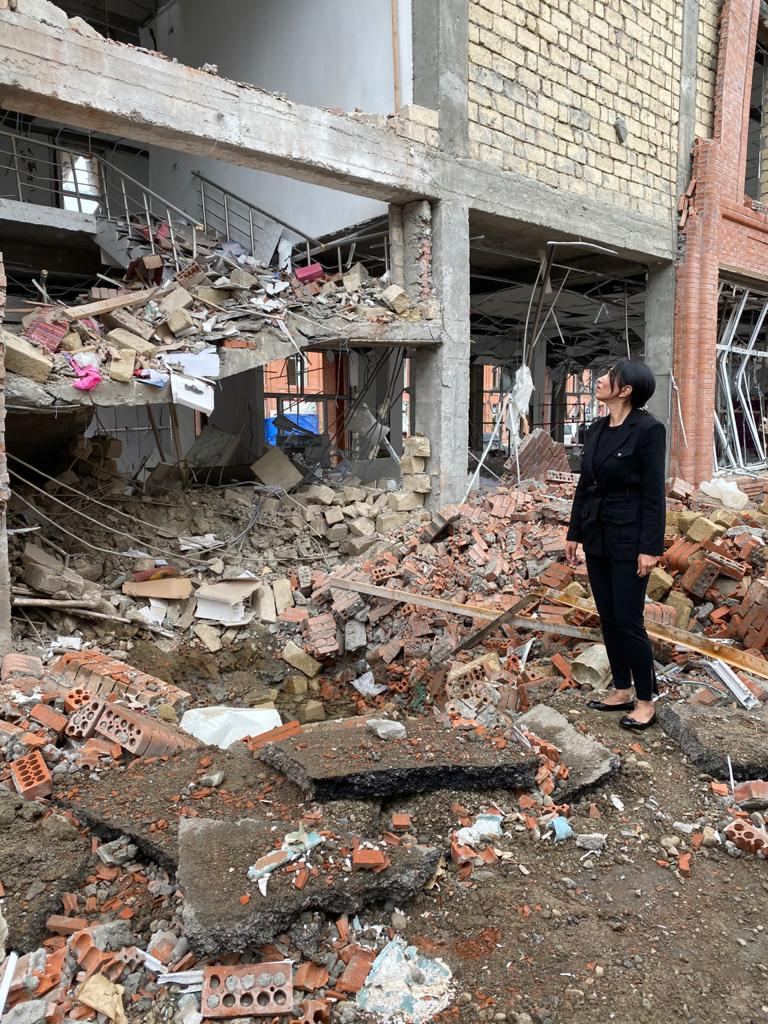 Azerbaijani Ombudsman visits shelled Ganja with fact-finding mission (PHOTO)