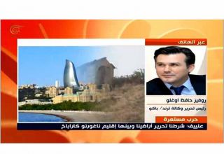 Azerbaijan fighting on its own land, Trend News Agency's chief editor on Al-Mayadin TV channel (PHOTO/VIDEO)
