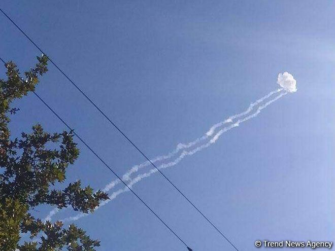 Ракета, выпущенная с территории Армении в направлении Мингячевира, уничтожена в воздухе