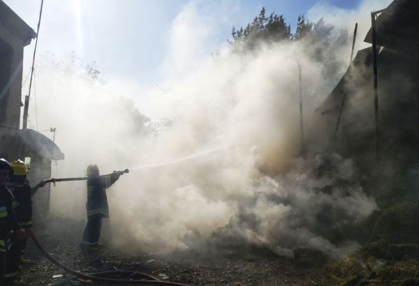 Armenia's continuous shelling causes fires, destruction of Azerbaijani civilian facilities (PHOTO)