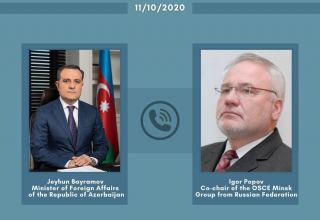 Состоялся телефонный разговор между главой МИД Азербайджана и сопредседателем МГ ОБСЕ от России