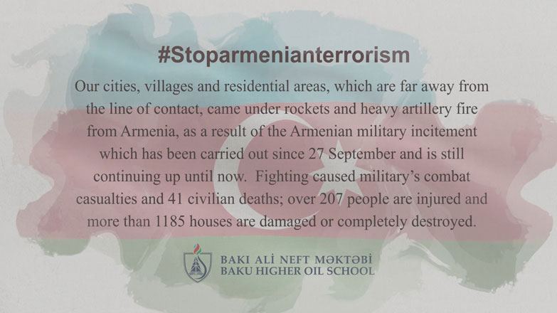 #stoparmanianterrorism от Бакинской Высшей Школы Нефти (ВИДЕО)