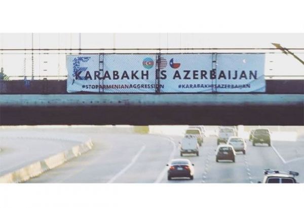 "Qarabağ Azərbaycandır!" şüarı Hyustonun mərkəzində nümayiş etdirilib
