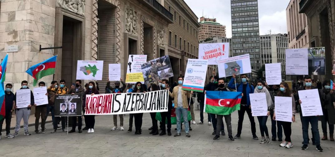 В Милане прошла акция протеста против захватнической политики Армении