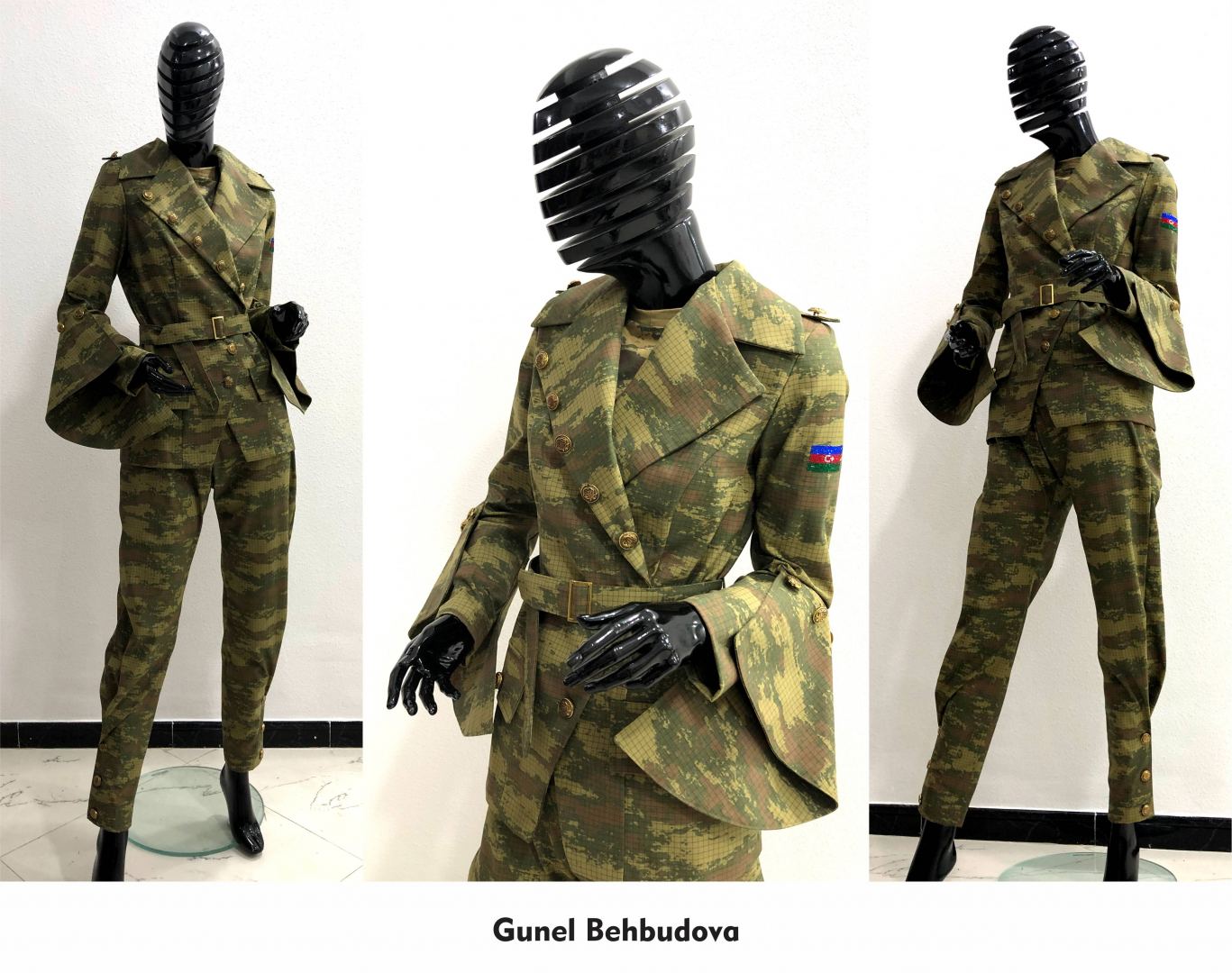 Азербайджанские дизайнеры представили коллекцию из военного камуфляжа в поддержку армии (ВИДЕО, ФОТО)