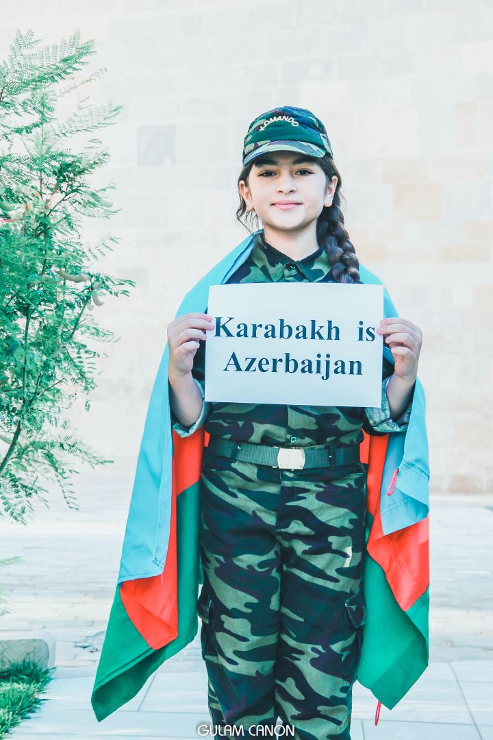 Дети Азербайджана: Мы все из Карабаха! Мы хотим в город Шуша! (ФОТО)