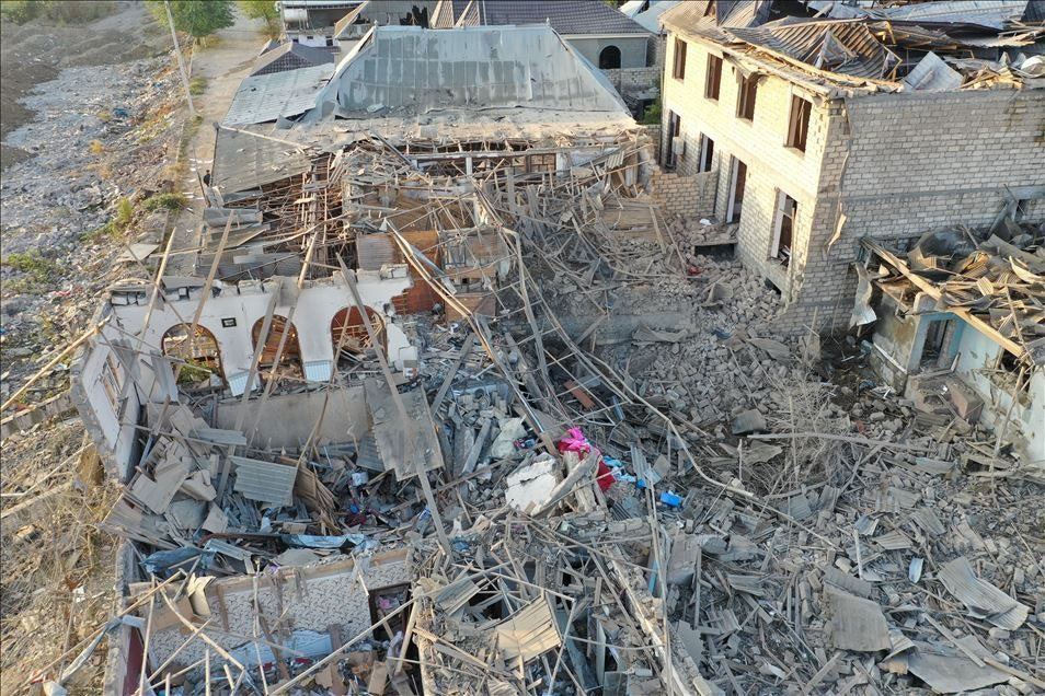 Damage to Azerbaijan's Ganja city from Armenian aggression revealed