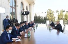 Президент Ильхам Алиев принял делегацию во главе с председателем Великого национального собрания Турции (ФОТО)