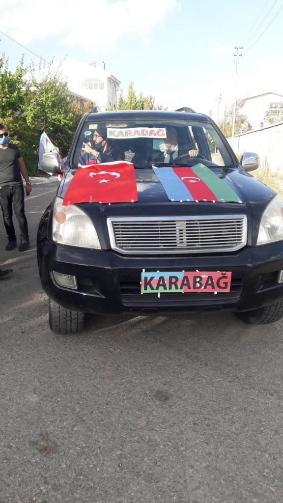 В Анкаре проведен автопробег в знак протеста против армянского террора в Гяндже (ФОТО)