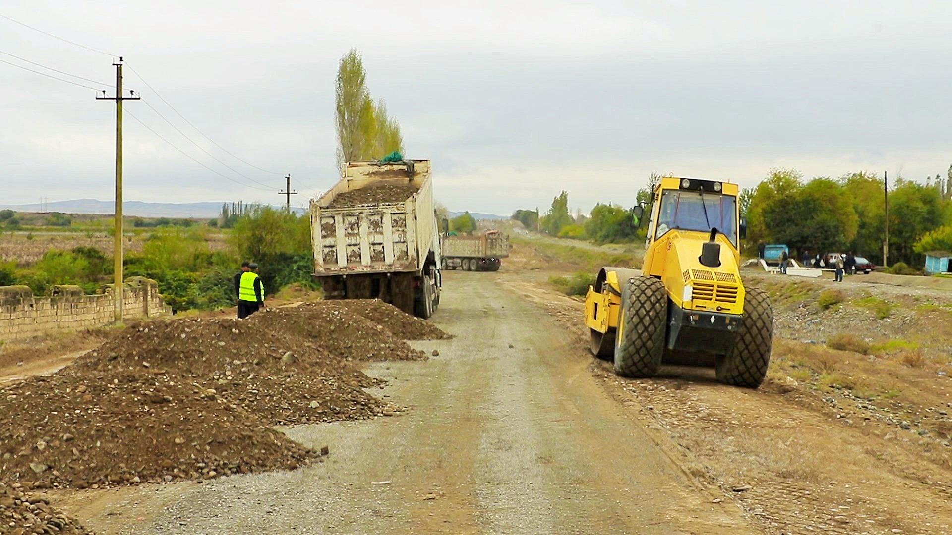 Началась реконструкция автодорог в освобожденные села Суговушан и Талыш Тертерского района (ФОТО)