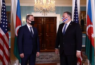 Azerbaijani FM talks Karabakh conflict with US Secretary of State