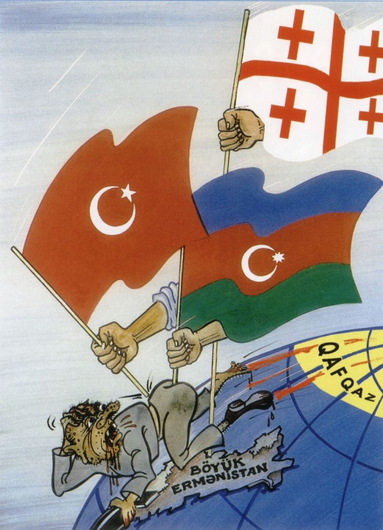 Русские и азербайджанцы показали уродливое лицо армянского фашизма в карикатурах (ФОТО)