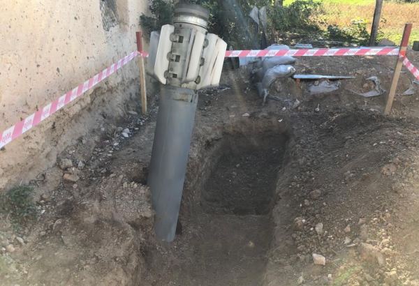 Unexploded missile on territory of Azerbaijan’s Goranboy (PHOTO)