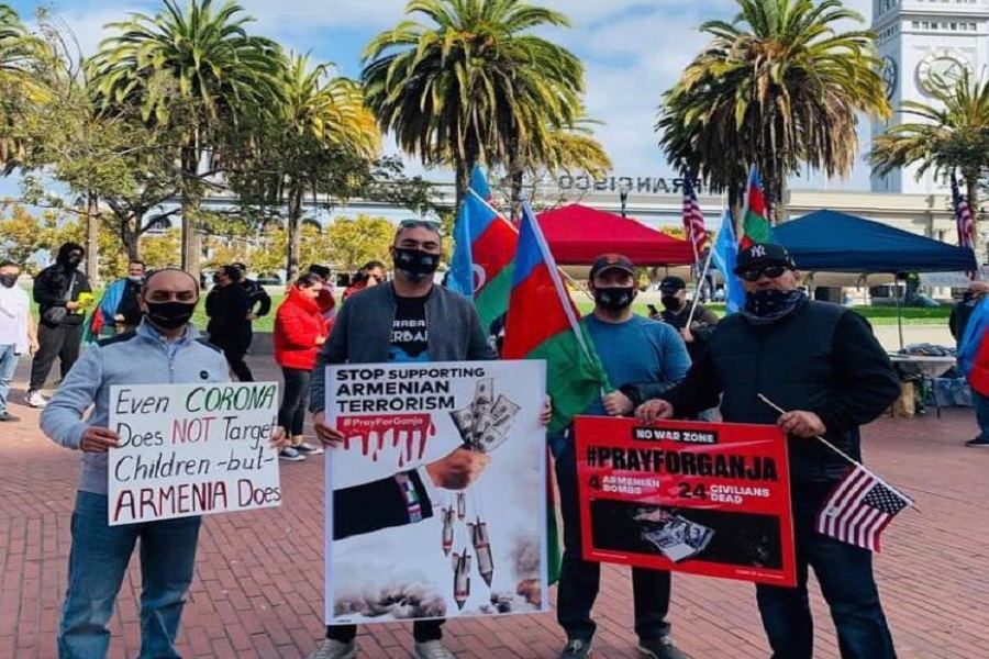 US Azerbaijanis hold protest in San Francisco against Armenian terror (PHOTOS)