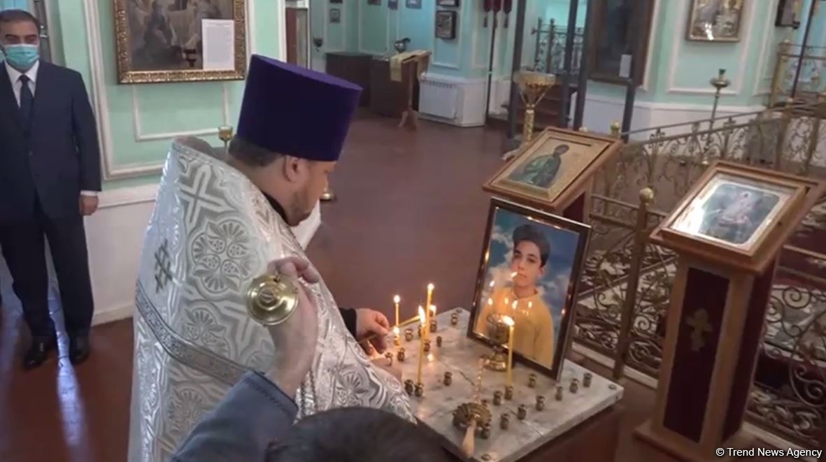 В церкви в Гяндже проходит панихида по 13-летнему Артуру, погибшему в результате армянского террора (ФОТО)