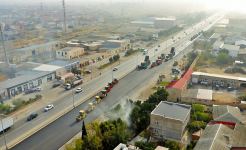 Bakı-Quba yolunun Sumqayıt hissəsi təmir olunur (FOTO)