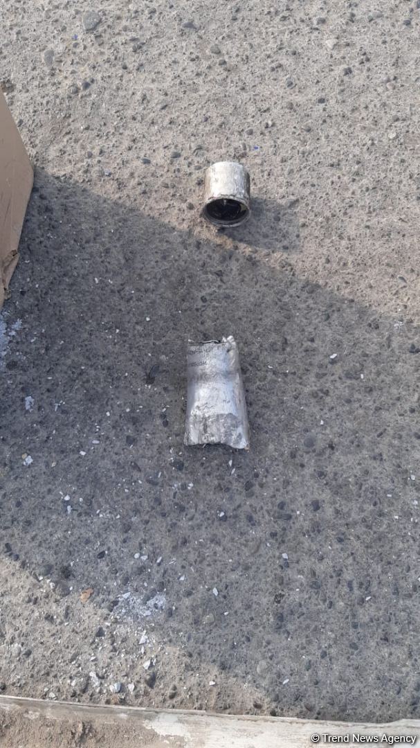 Обломки ракет, выпущенных сегодня ВС Армении по Барде (ФОТО)