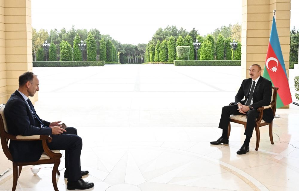 Prezident İlham Əliyevin Almaniyanın ARD televiziya kanalına müsahibəsi (FOTO/VİDEO)