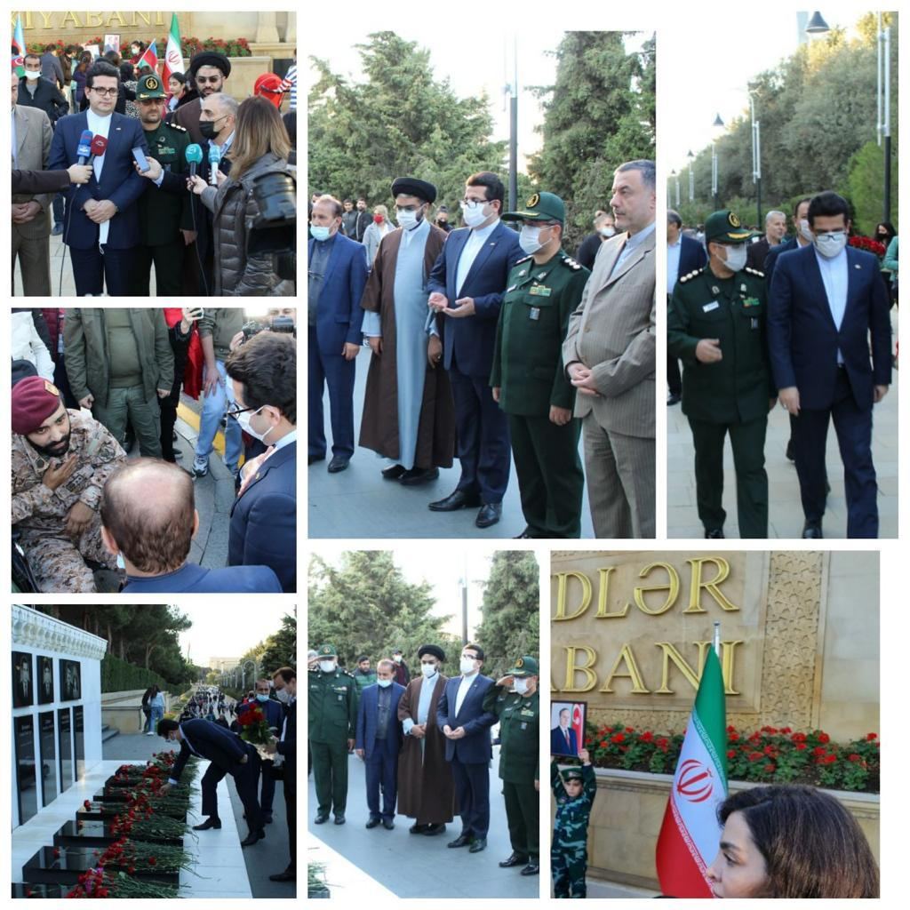 Посол Ирана и сотрудники посольства посетили Аллею шехидов в Баку