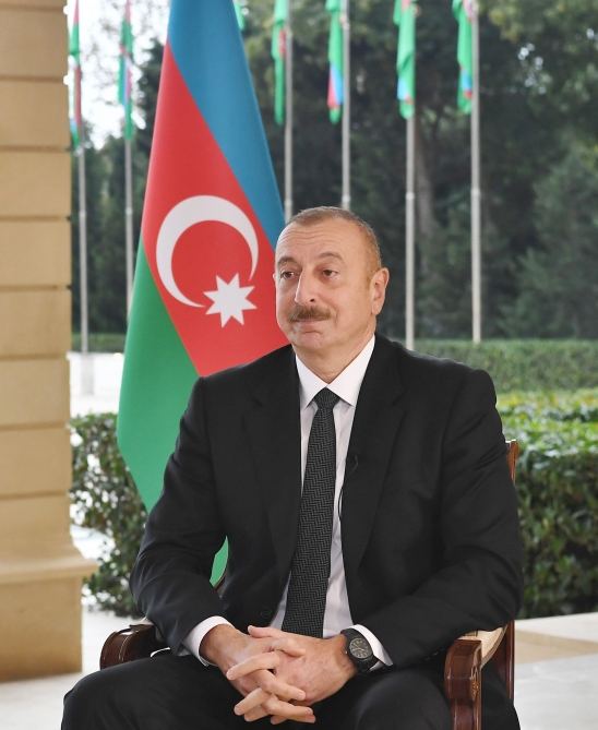 Azerbaijani president interviewed by BBC News (PHOTO)