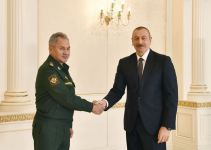 Президент Азербайджана Ильхам Алиев принял делегацию во главе с министром обороны России (ФОТО/ВИДЕО)