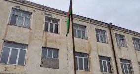 Flag of Azerbaijan raised at former secondary school of Gulabli village in Aghdam (PHOTO/VIDEO)