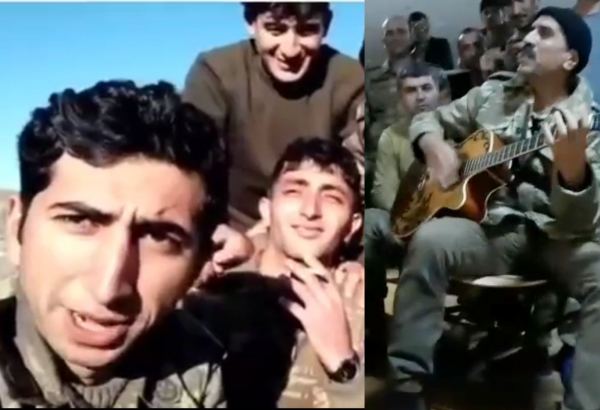 Азербайджанские солдаты на отдыхе – одни "грозятся" украсть невесту, другие поют песни (ВИДЕО)