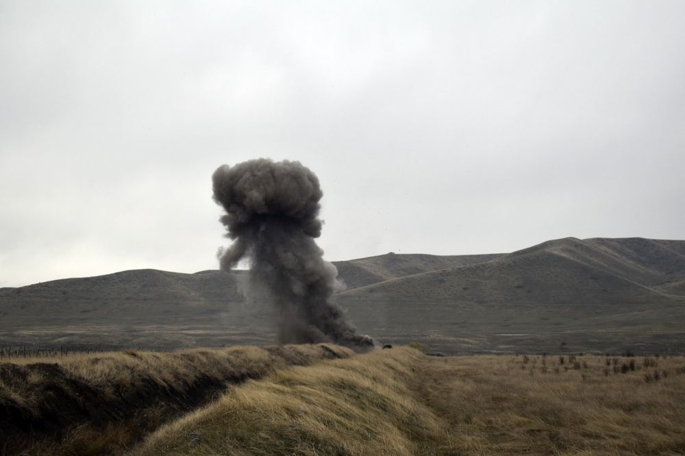 Azerbaijan's ANAMA continues demining road to liberated Sugovushan settlement (PHOTOS)