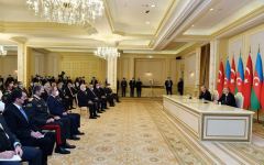 Azerbaijani, Turkish presidents make joint press statements (PHOTO)