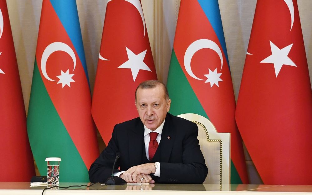 Azerbaijani, Turkish presidents make joint press statements (PHOTO)