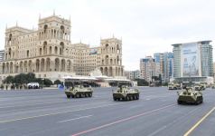 Azerbaijan holds military parade dedicated to victory in Patriotic War with participation of Azerbaijani, Turkish presidents (PHOTO)