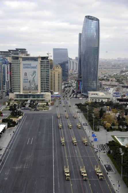 Azerbaijan holds military parade dedicated to victory in Patriotic War with participation of Azerbaijani, Turkish presidents (PHOTO)