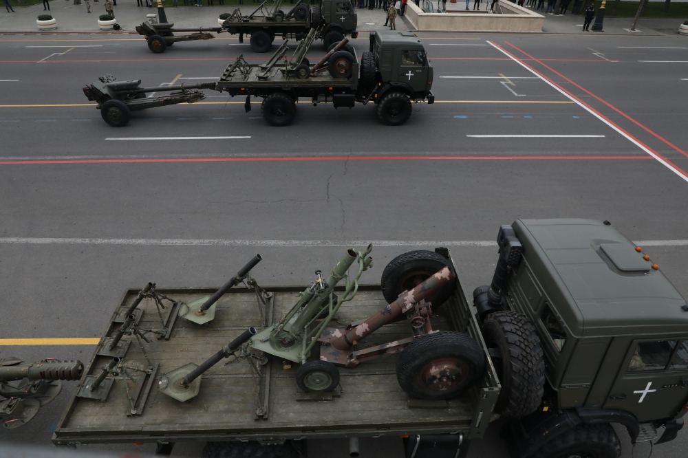 Azerbaijan holds military parade dedicated to victory in Patriotic War with participation of Azerbaijani, Turkish presidents (PHOTO)