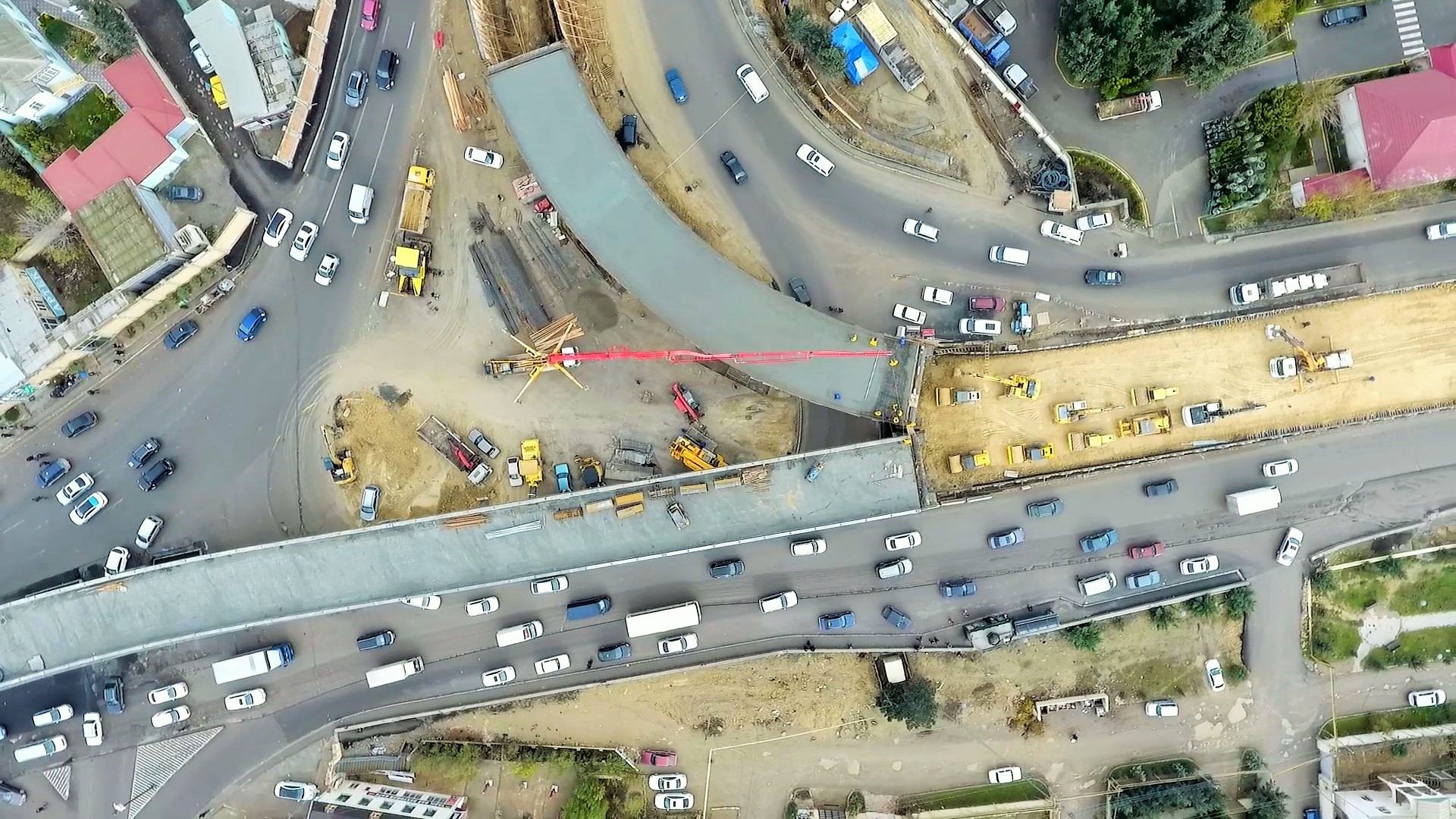 Construction work of new road junction in entrance-exit of Baku nearing completion (PHOTO/VIDEO)