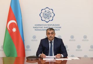 Azerbaijani Minister of Transport makes statements at ECO meeting (PHOTO)