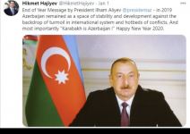 "Карабах - это Азербайджан" было ключевым посланием Президента Ильхама Алиева в его заключительной речи 2019 года - Хикмет Гаджиев (ФОТО) - Gallery Thumbnail