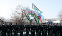 Azerbaijan hoists state flag at Bartaz outpost of Horadiz border detachment (PHOTO)