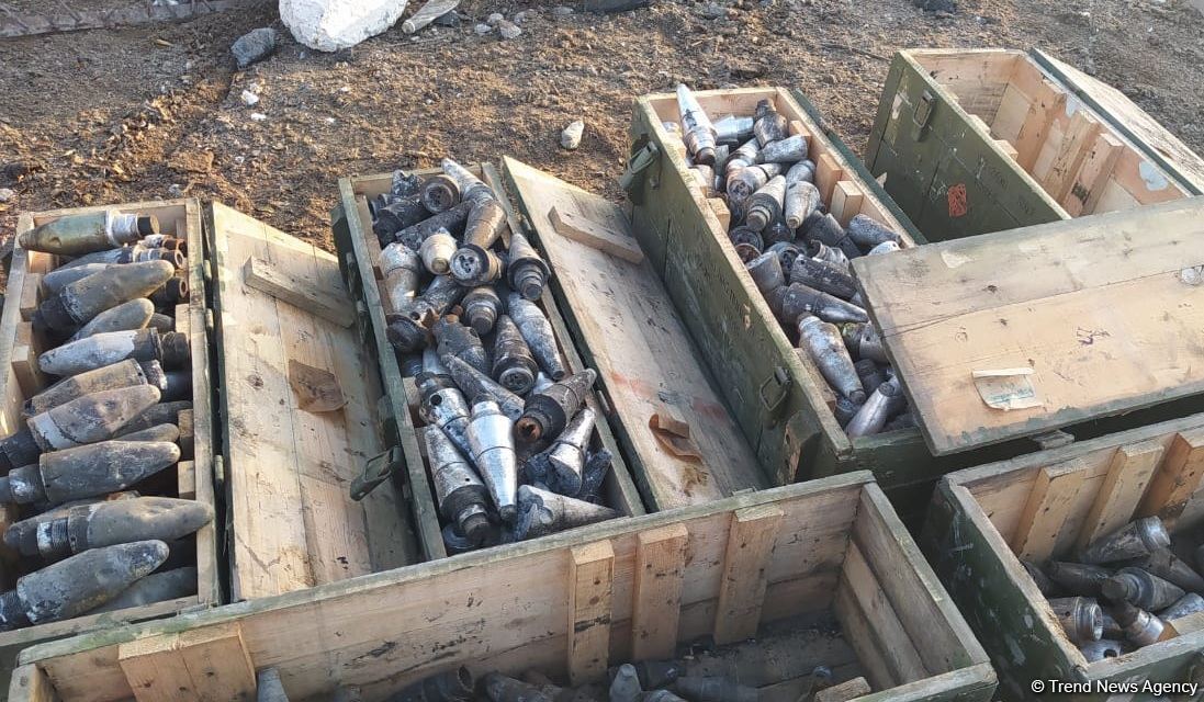 Azerbaijan neutralizes unexploded mines and ammunition in Aghdam district (PHOTO/VIDEO)